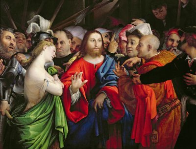 Christ and the Adulteress by Lorenzo Lotto